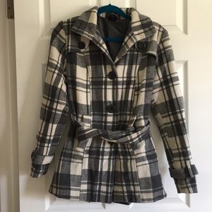 Plaid Vanity Peacoat size small